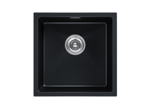 Кухонная мойка Paulmark LUMI 45UNI LU45-BLM 45х45 цвет черный